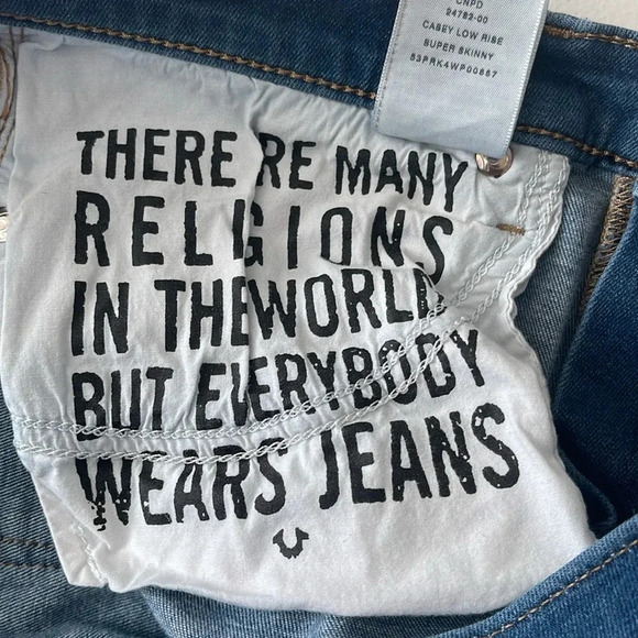 True Religion Casey Low Rise Super Skinny Jeans Size 32 - Picture 9 of 10